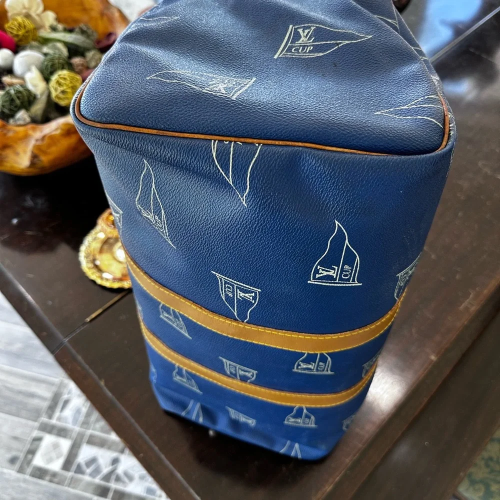 LOUIS VUITTON 45 Vintage Americas Cup Keepall Dust Bag, Lock & Key & Tag EUC
